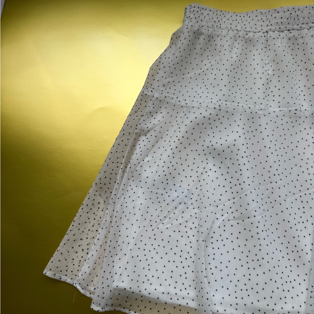 Banana Republic White Polka Dots Flowy Mini A-Line Summer Chic size Small - Picture 13 of 16